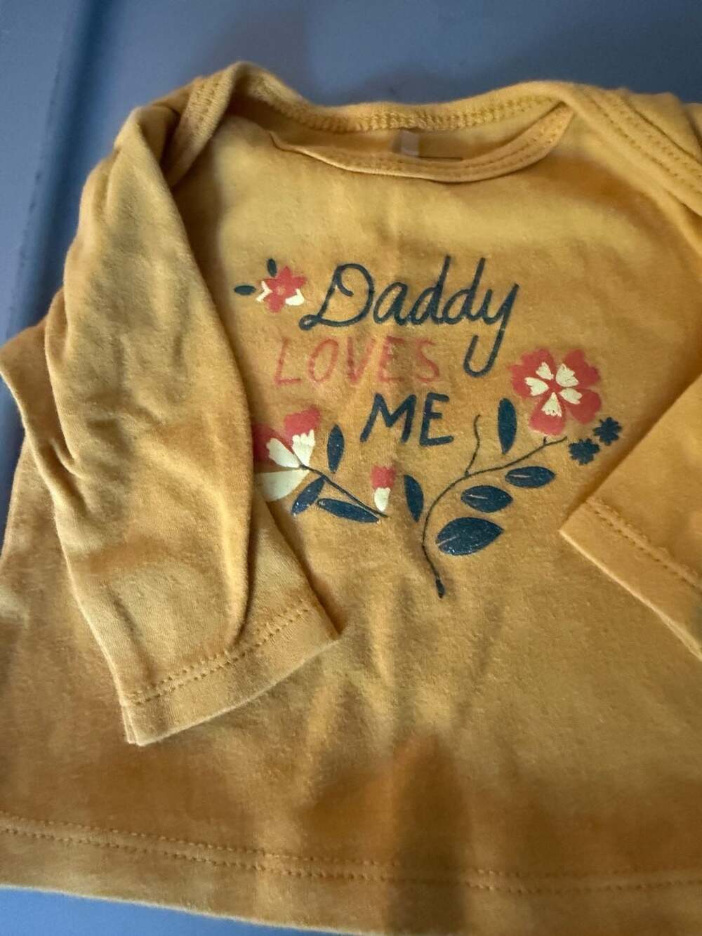 Baby Gear Daddy Loves Me Floral Long Sleeve T-Shirt